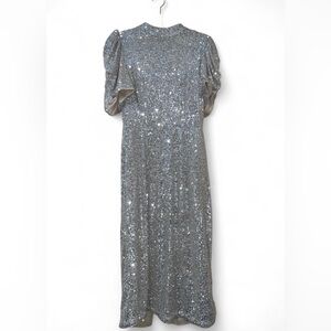 Silver Sequin Dress